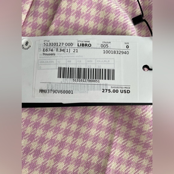 NWT Weekend Max Mara houndstooth tailored trouser pants - Picture 5 of 7